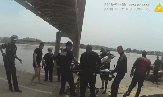 Caught on camera: Man resists being rescued from river by Cincinnati Police